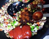野菜たっぷりタコミートPowerサラダ作り方1写真