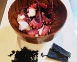 たことわかめのかんたん味噌汁作り方1写真