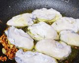 カキとホウレン草のソテー作り方5写真