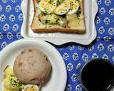 ヨウサマの減塩　舞茸×茹で卵×チーズパン作り方6写真