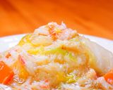 毛ガニと白菜の中華丼作り方7写真