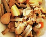 煮物をリメイク☆炊き込みご飯作り方1写真