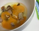 食日記/チーズと焼豚のオムレツ/ご飯の友作り方4写真