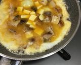 食日記/チーズと焼豚のオムレツ/ご飯の友作り方6写真