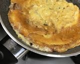 食日記/チーズと焼豚のオムレツ/ご飯の友作り方7写真