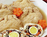 ☆簡単☆お豆腐とうずら卵のふんわり巾着煮作り方6写真
