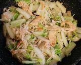 お正月のカニで\白菜の卵とじ/だしマヨ味作り方3写真