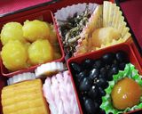 我が家のお節料理です。おばとハラガワ入り作り方1写真