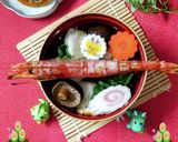 我が家のお節料理です。おばとハラガワ入り作り方4写真