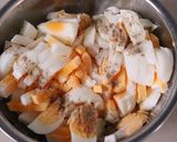 馬鈴薯さつま芋里芋とゆで卵のポテトサラダ作り方7写真