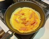 レタスと焼豚のスクランブルエッグ作り方3写真