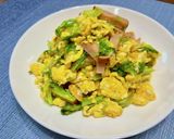 レタスと焼豚のスクランブルエッグ作り方5写真
