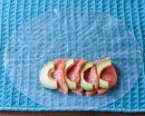 サーモンたっぷりライスペーパー恵方巻作り方1写真
