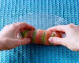 サーモンたっぷりライスペーパー恵方巻作り方4写真
