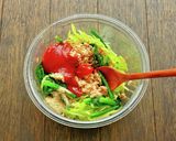 キャベツとほうれん草のツナチーズ蒸し作り方3写真