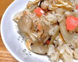 今日の晩御飯！簡単サバ缶の炊き込みごはん作り方8写真