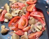 きのことベーコンのトマたまライス作り方8写真