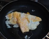 日本蕎麦のベーコンキムチ卵の醤油焼きそば作り方3写真