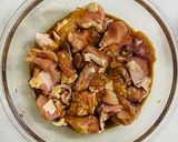 ワンボールレンジ鶏肉のマーマレード煮作り方1写真