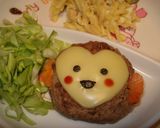 お猿のハンバーグ♡お弁当にも作り方3写真