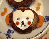 お猿のハンバーグ♡お弁当にも作り方4写真