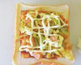 カレーキャベツベーコンオープントースト作り方15写真
