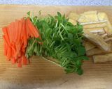 豆苗と油揚げの炒め物作り方1写真