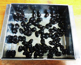 しのんち☆黒豆煮汁の黒豆かんてん♪作り方1写真