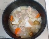 冬野菜と鶏肉の煮物（塩味）作り方3写真