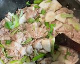 カブとネギと豚バラ肉の炒め物作り方7写真