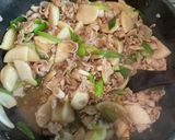 カブとネギと豚バラ肉の炒め物作り方8写真