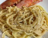 簡単絶品　エビのクリームパスタ作り方3写真