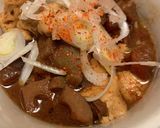 簡単　築地きつねや風のホルモン丼作り方16写真
