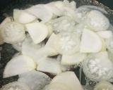 市販便利パック活用●土鍋七草玉子粥作り方1写真