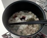 鶏ひき肉たっぷり。ガパオ風アジアン粥作り方3写真