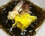食用菊のもずく酢作り方3写真