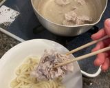 【楽チン】豚しゃぶ温玉うどん作り方5写真