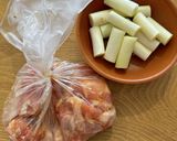 鶏肉と白ネギのわさび照り焼き作り方1写真