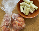鶏肉と白ネギのわさび照り焼き作り方1写真
