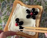 黒豆とクリームチーズのトースト作り方3写真