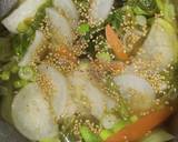 チンゲン菜 玉子 でスープ(軽い鍋)作り方3写真