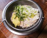 地鶏生姜長ネギの炊き込みご飯作り方1写真