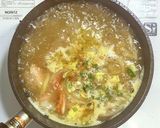 ロースハムと玉ネギと豆苗で即席春雨スープ作り方4写真