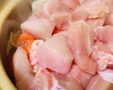 鍋の素活用●鶏肉＆きつね餅のお鍋作り方2写真