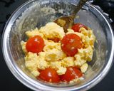 お弁当！レンジでミニトマトと卵の中華炒め作り方3写真