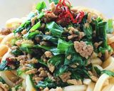 甘辛ニラ豚炒めの混ぜうどん♡作り方16写真