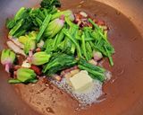 ほうれん草のニンニクバターパスタ作り方6写真