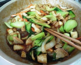 青梗菜とシーフードのみそあんかけ焼きそば作り方6写真