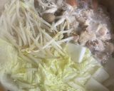 野菜たっぷり＆鶏肉ほかほかミルク鍋☆♬作り方4写真