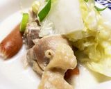 野菜たっぷり＆鶏肉ほかほかミルク鍋☆♬作り方8写真